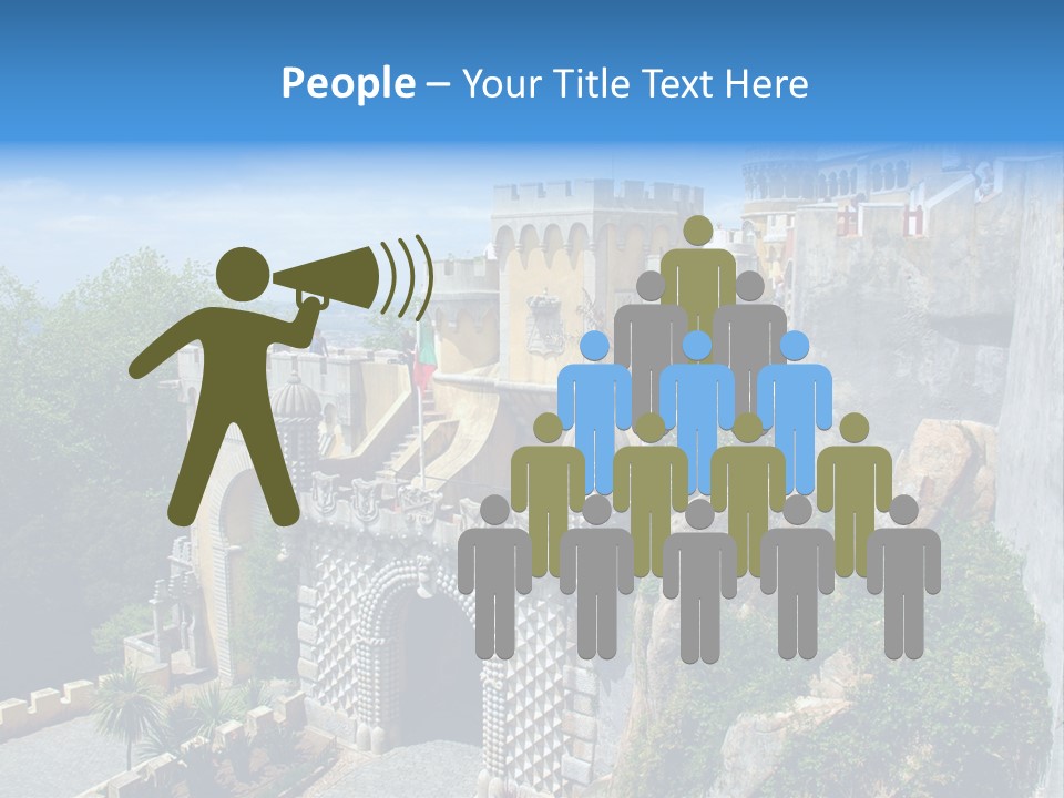 A Castle On A Cliff With A Blue Sky In The Background PowerPoint Template