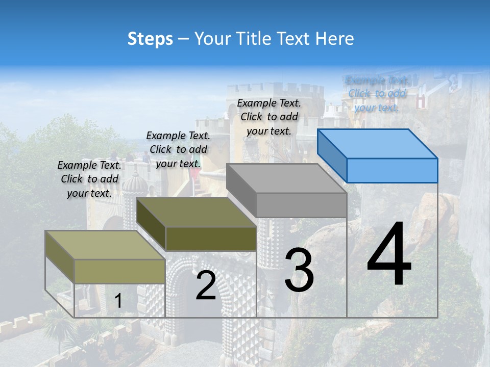 A Castle On A Cliff With A Blue Sky In The Background PowerPoint Template