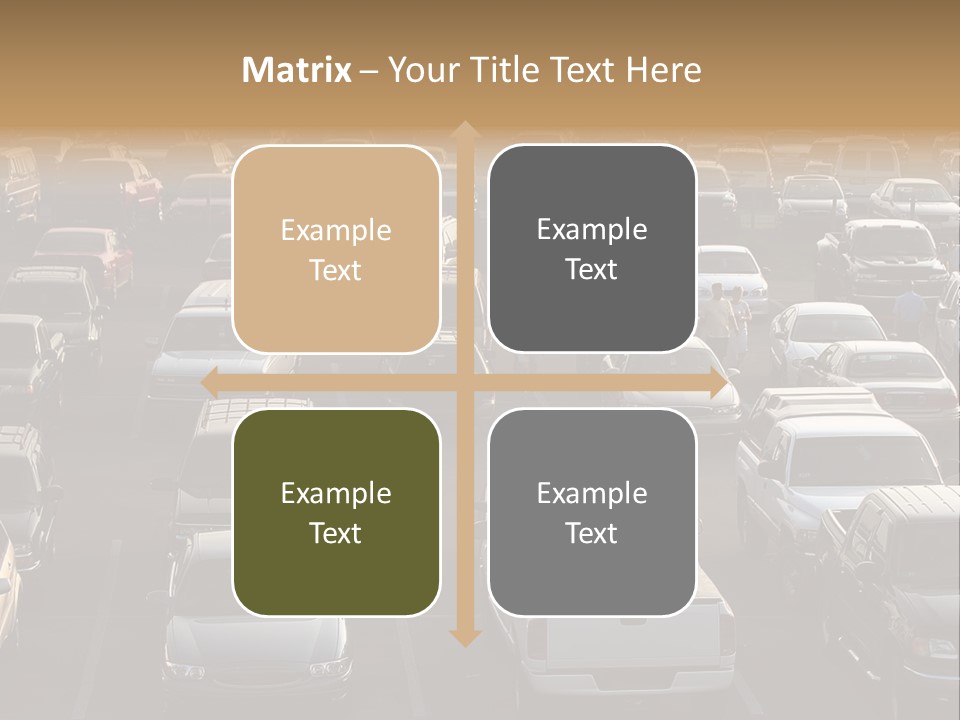 A Sea Of Cars.. All Copyright Material Removed PowerPoint Template