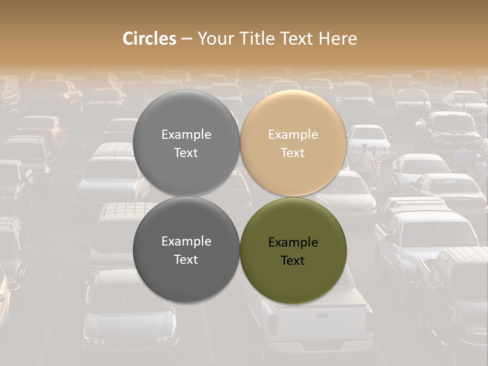 A Sea Of Cars.. All Copyright Material Removed PowerPoint Template