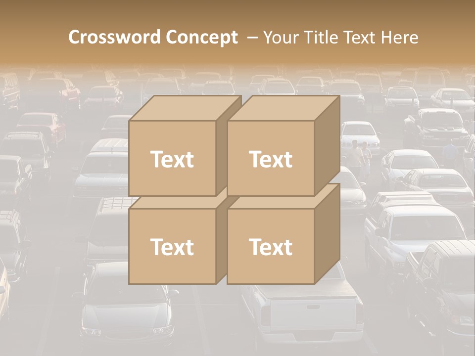 A Sea Of Cars.. All Copyright Material Removed PowerPoint Template
