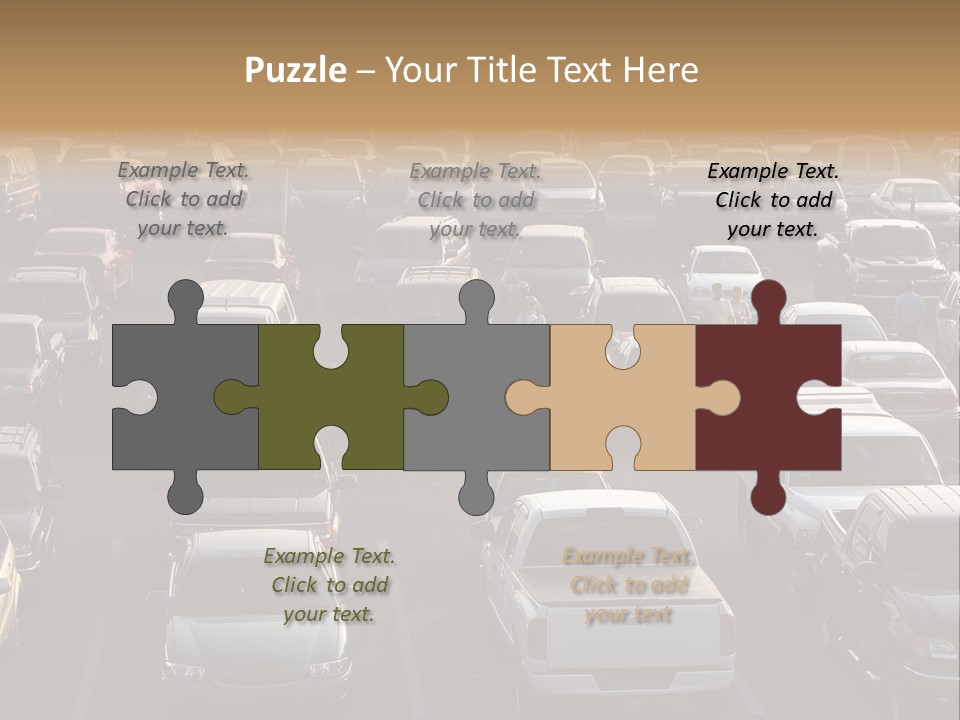 A Sea Of Cars.. All Copyright Material Removed PowerPoint Template