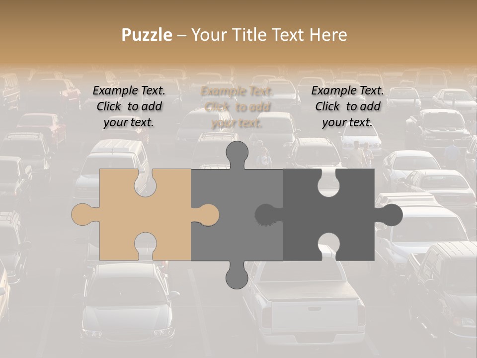 A Sea Of Cars.. All Copyright Material Removed PowerPoint Template