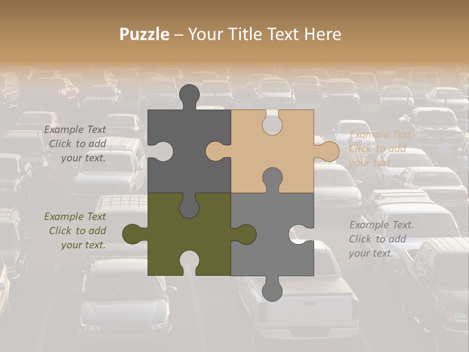 A Sea Of Cars.. All Copyright Material Removed PowerPoint Template