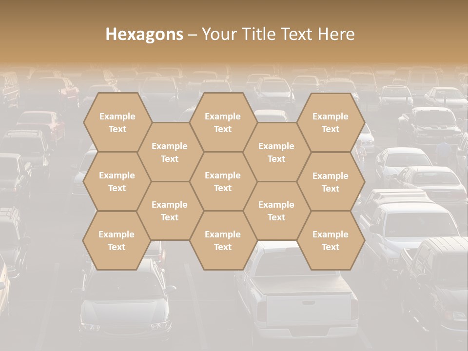 A Sea Of Cars.. All Copyright Material Removed PowerPoint Template