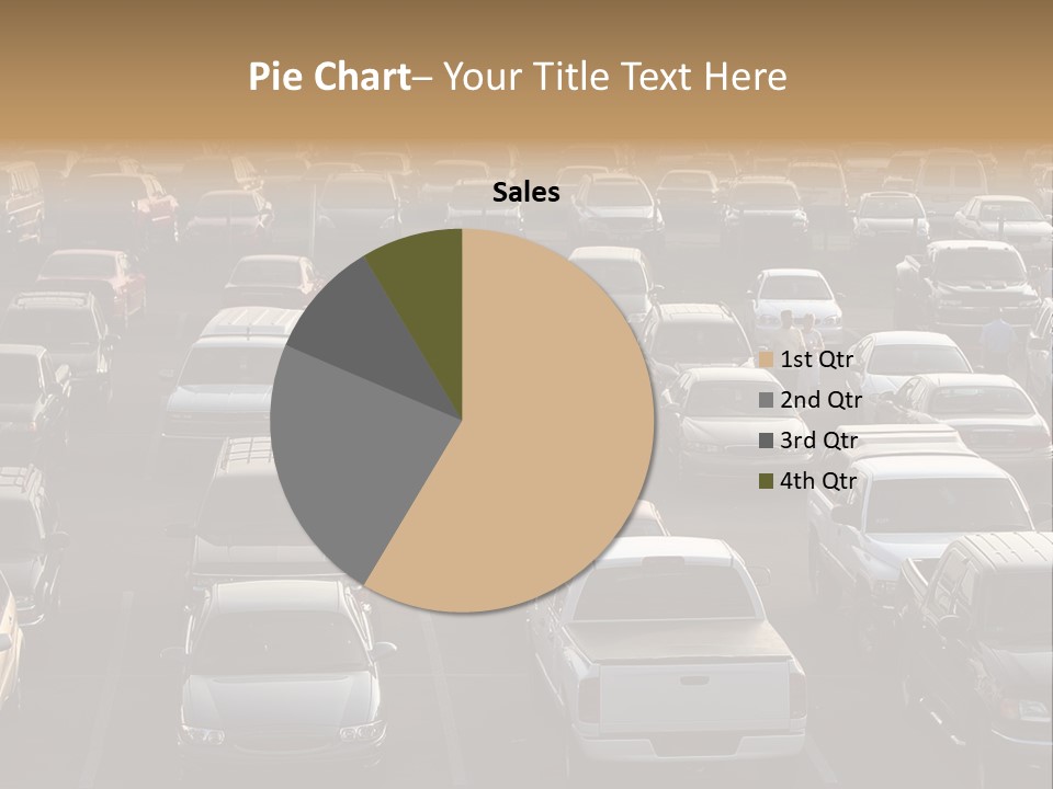 A Sea Of Cars.. All Copyright Material Removed PowerPoint Template