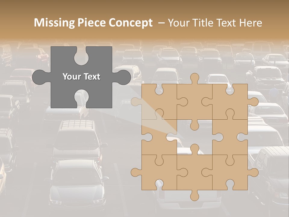 A Sea Of Cars.. All Copyright Material Removed PowerPoint Template