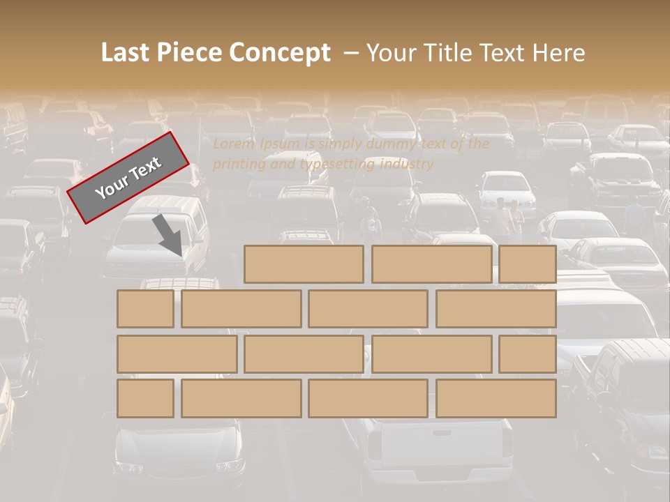 A Sea Of Cars.. All Copyright Material Removed PowerPoint Template
