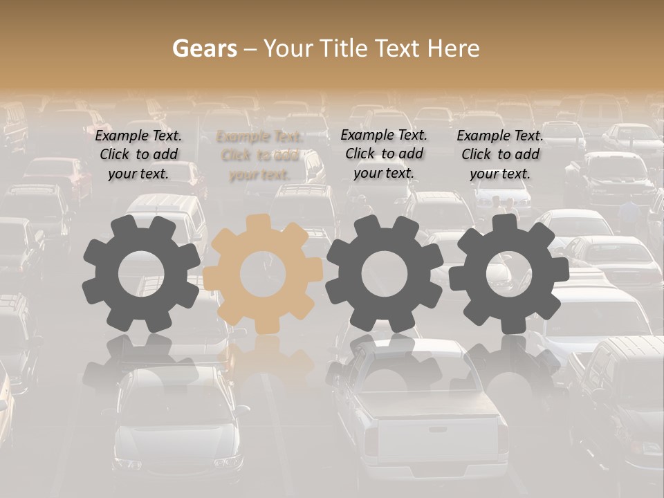A Sea Of Cars.. All Copyright Material Removed PowerPoint Template