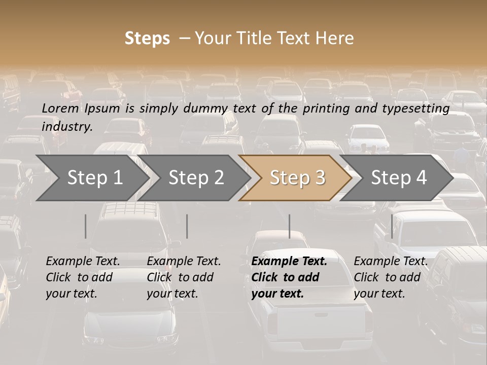 A Sea Of Cars.. All Copyright Material Removed PowerPoint Template