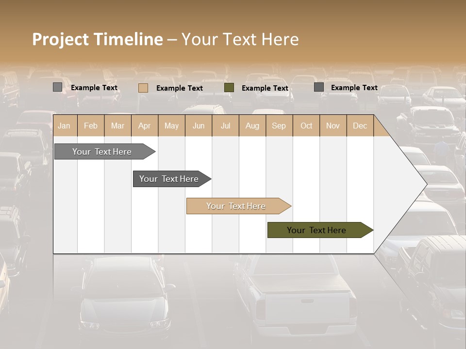 A Sea Of Cars.. All Copyright Material Removed PowerPoint Template