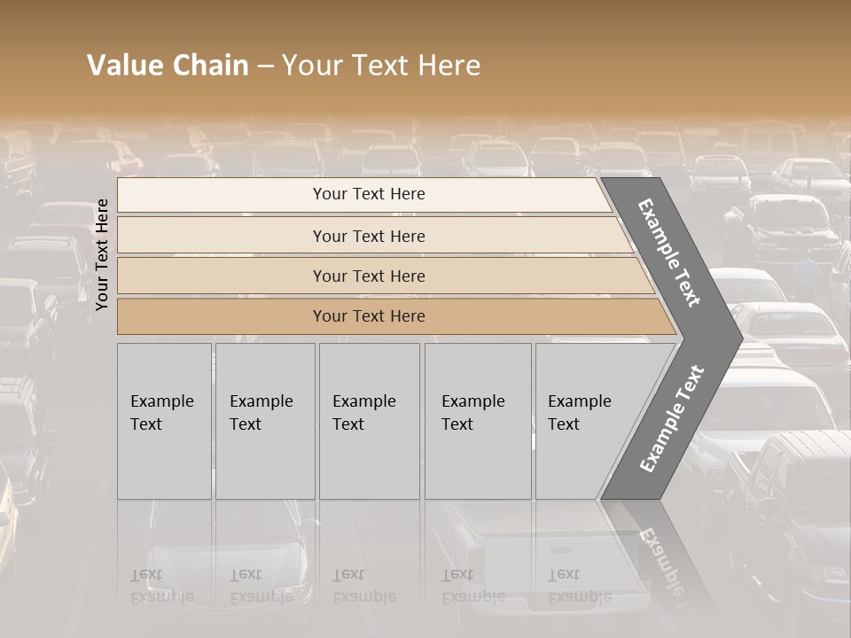 A Sea Of Cars.. All Copyright Material Removed PowerPoint Template
