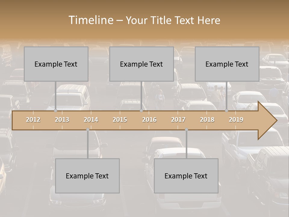 A Sea Of Cars.. All Copyright Material Removed PowerPoint Template