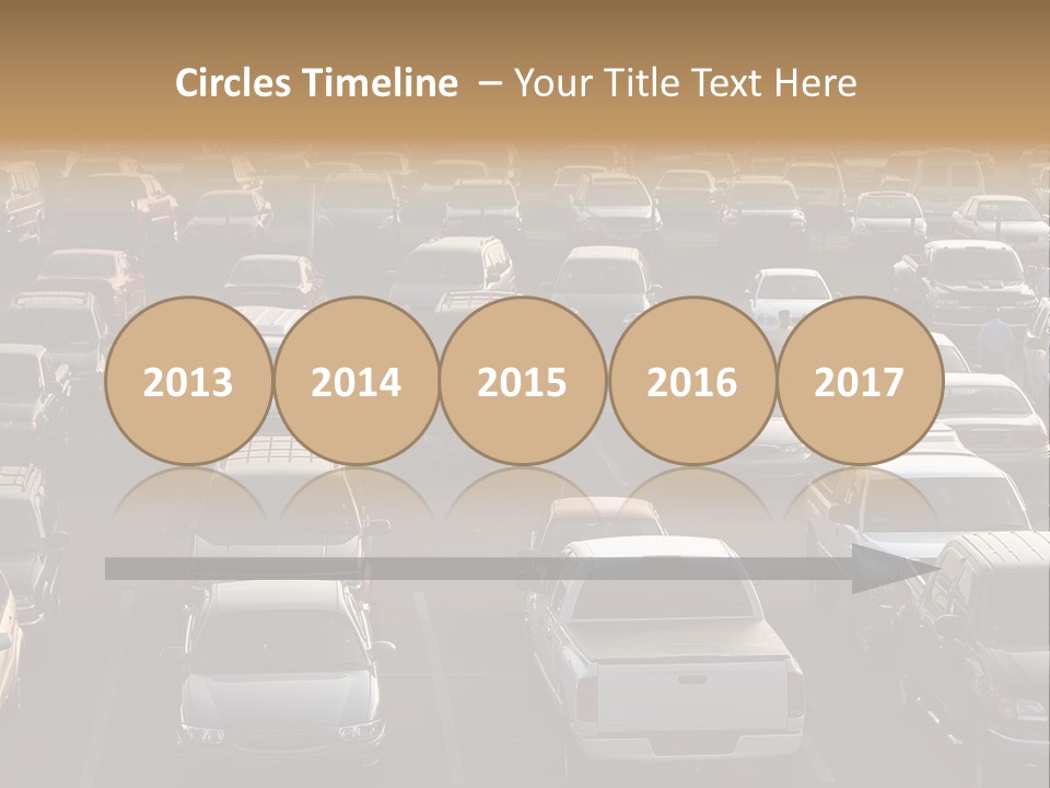 A Sea Of Cars.. All Copyright Material Removed PowerPoint Template