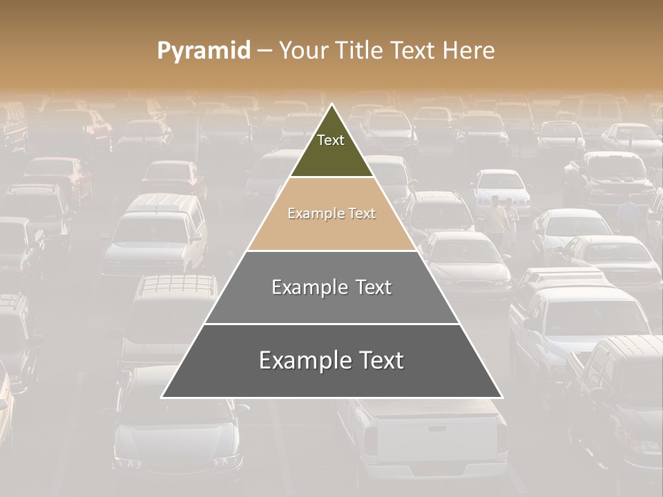 A Sea Of Cars.. All Copyright Material Removed PowerPoint Template