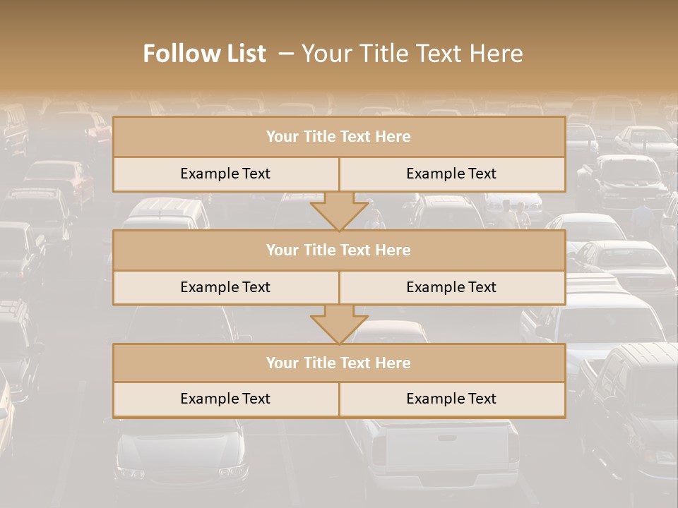 A Sea Of Cars.. All Copyright Material Removed PowerPoint Template