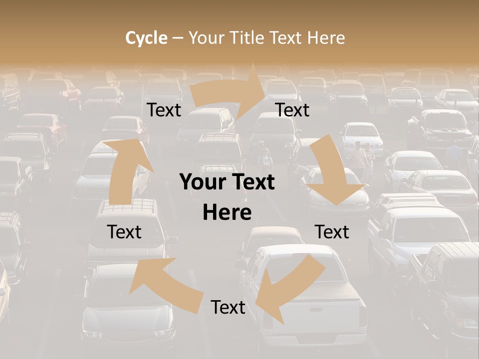 A Sea Of Cars.. All Copyright Material Removed PowerPoint Template