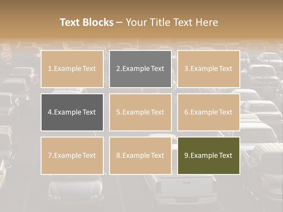 A Sea Of Cars.. All Copyright Material Removed PowerPoint Template