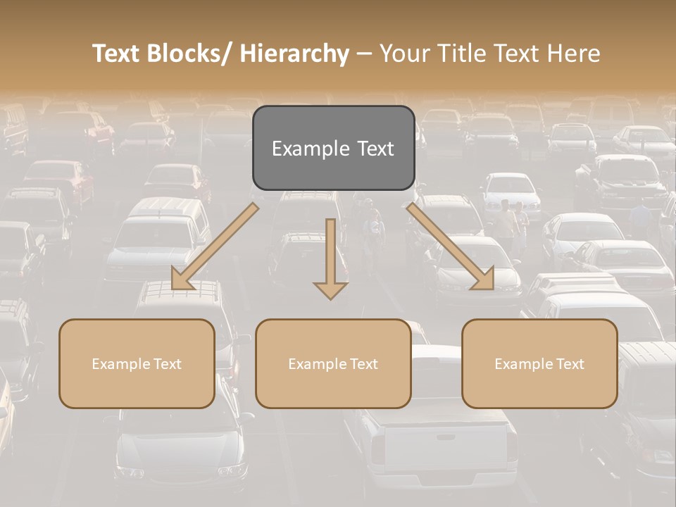 A Sea Of Cars.. All Copyright Material Removed PowerPoint Template