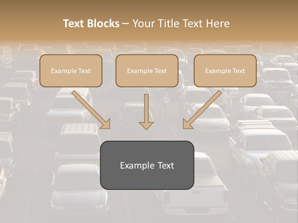 A Sea Of Cars.. All Copyright Material Removed PowerPoint Template