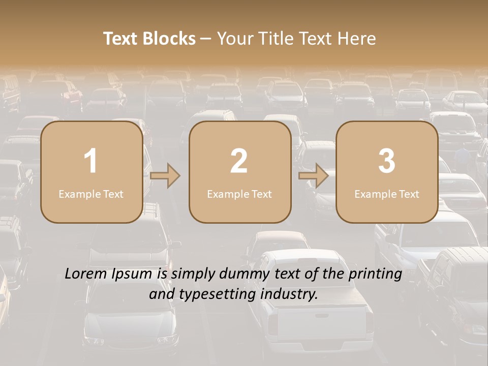 A Sea Of Cars.. All Copyright Material Removed PowerPoint Template