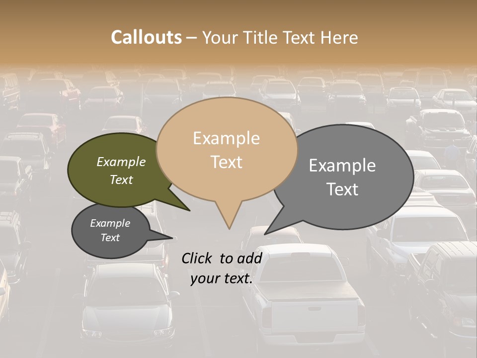 A Sea Of Cars.. All Copyright Material Removed PowerPoint Template