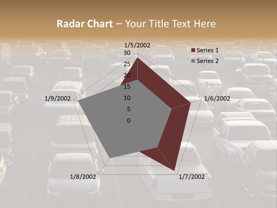 A Sea Of Cars.. All Copyright Material Removed PowerPoint Template