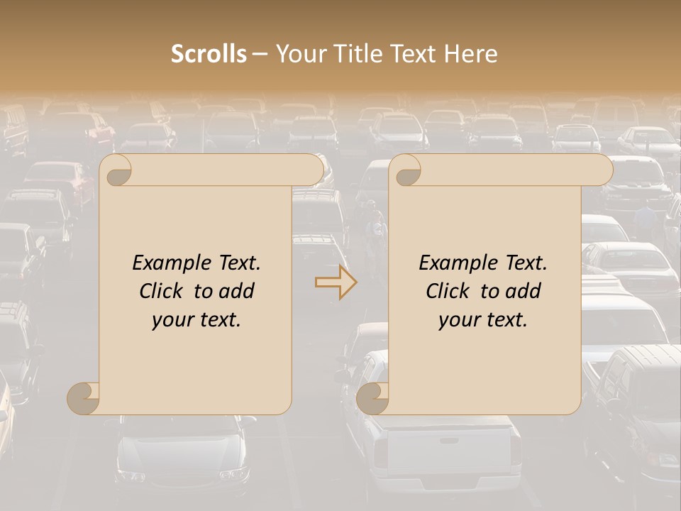 A Sea Of Cars.. All Copyright Material Removed PowerPoint Template