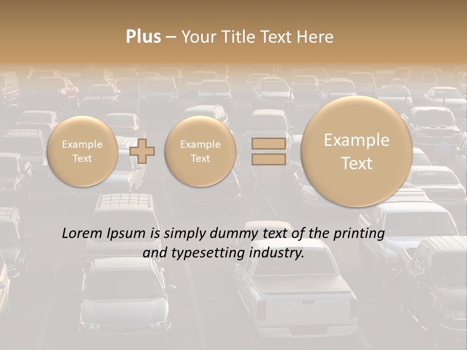 A Sea Of Cars.. All Copyright Material Removed PowerPoint Template
