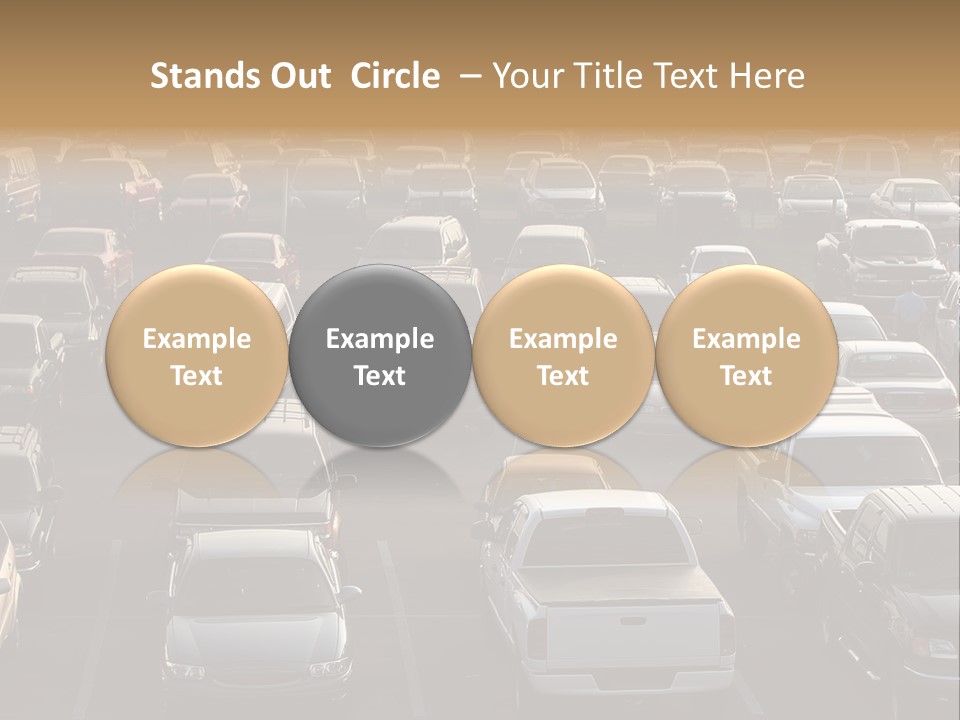 A Sea Of Cars.. All Copyright Material Removed PowerPoint Template