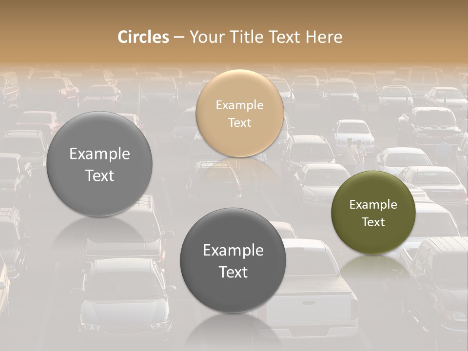 A Sea Of Cars.. All Copyright Material Removed PowerPoint Template