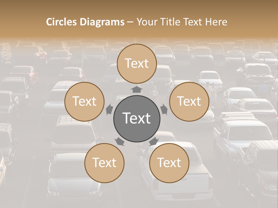 A Sea Of Cars.. All Copyright Material Removed PowerPoint Template
