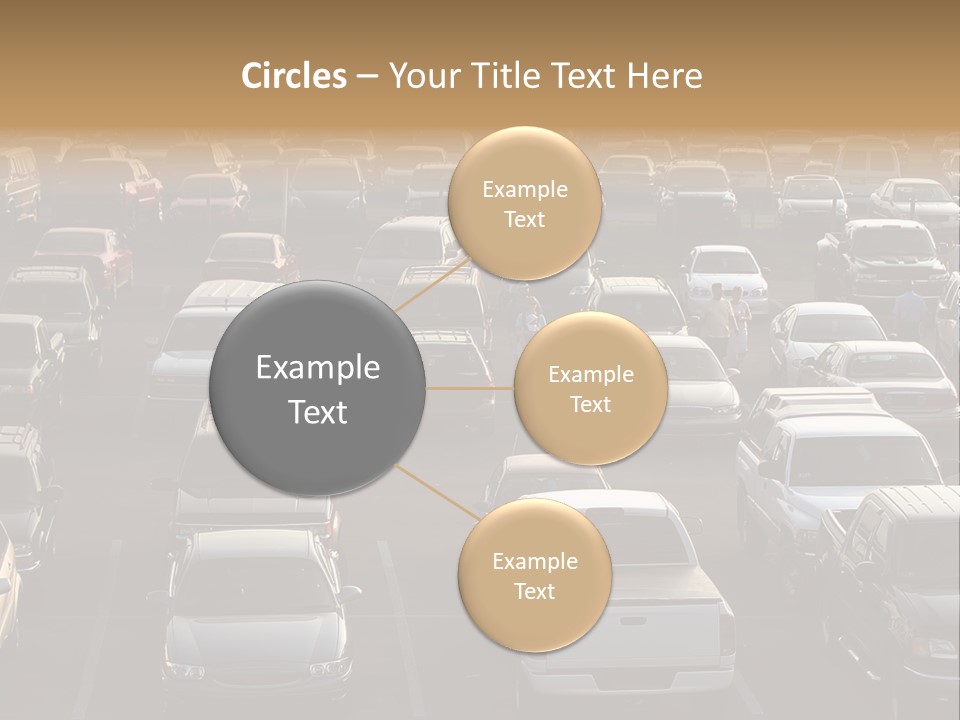 A Sea Of Cars.. All Copyright Material Removed PowerPoint Template