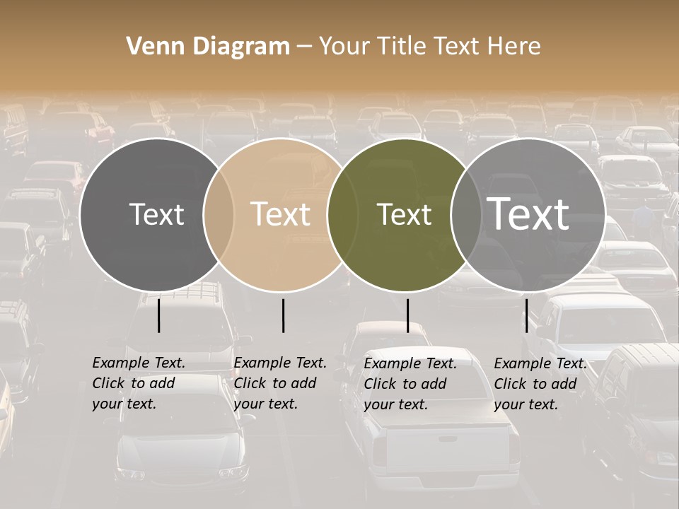 A Sea Of Cars.. All Copyright Material Removed PowerPoint Template