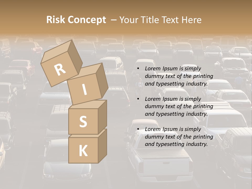 A Sea Of Cars.. All Copyright Material Removed PowerPoint Template