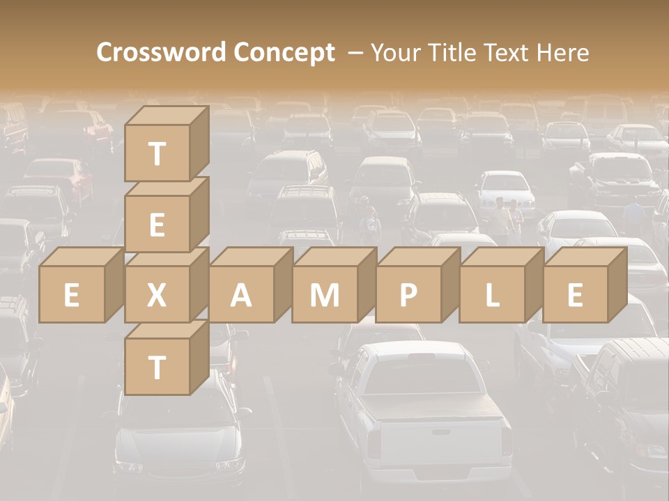 A Sea Of Cars.. All Copyright Material Removed PowerPoint Template