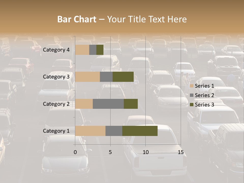 A Sea Of Cars.. All Copyright Material Removed PowerPoint Template