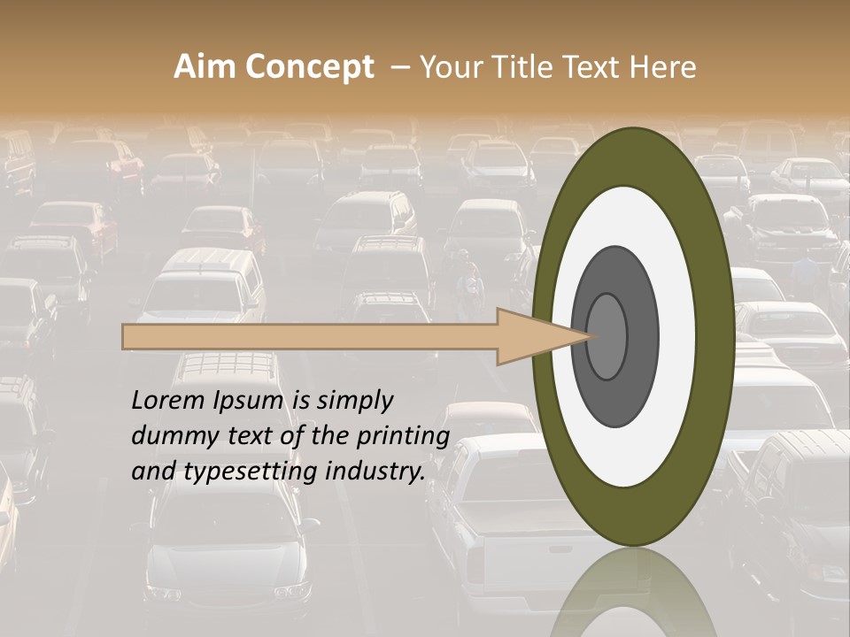 A Sea Of Cars.. All Copyright Material Removed PowerPoint Template