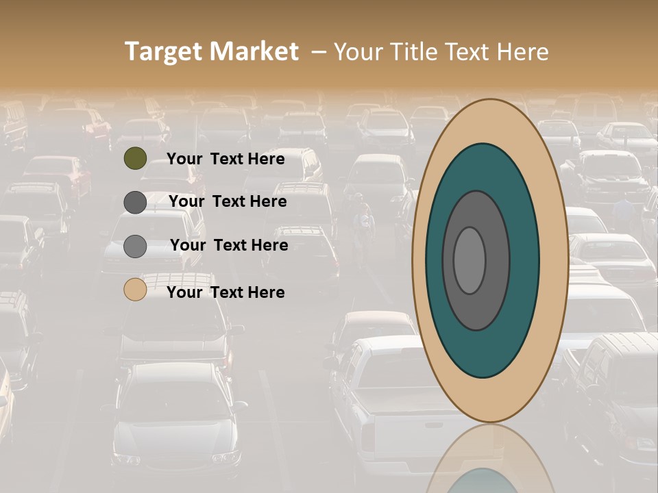 A Sea Of Cars.. All Copyright Material Removed PowerPoint Template