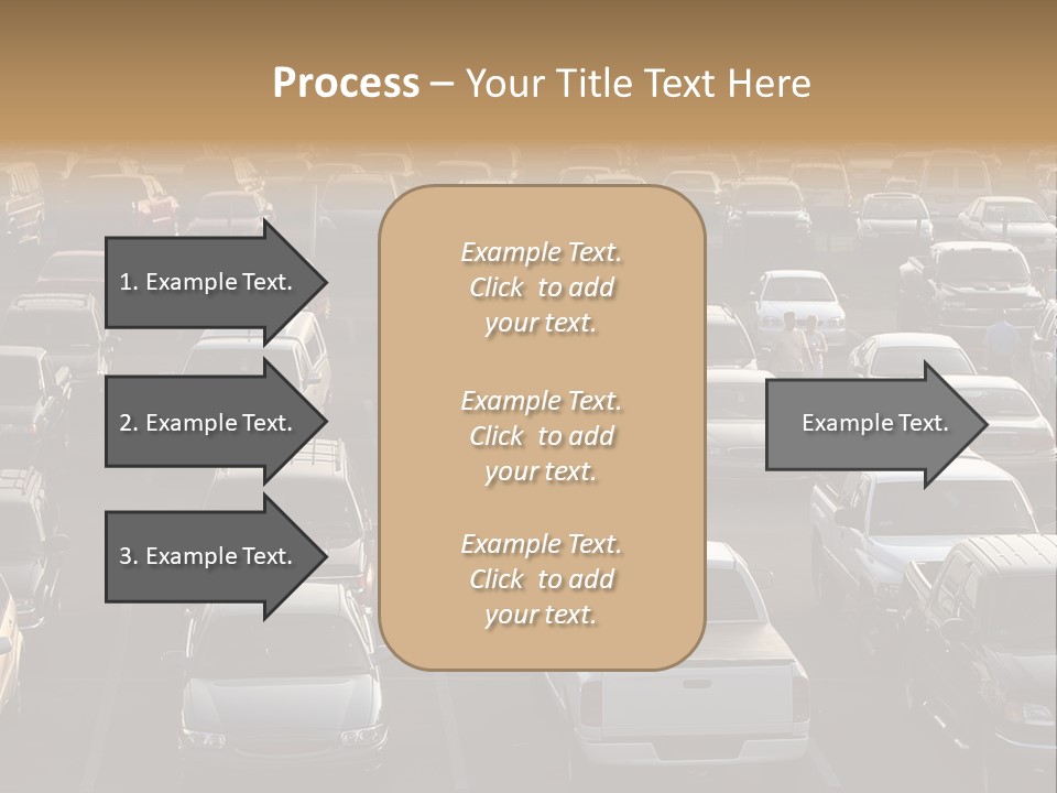 A Sea Of Cars.. All Copyright Material Removed PowerPoint Template