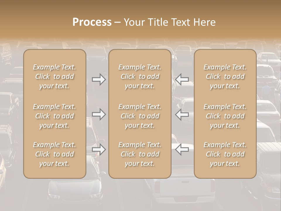 A Sea Of Cars.. All Copyright Material Removed PowerPoint Template