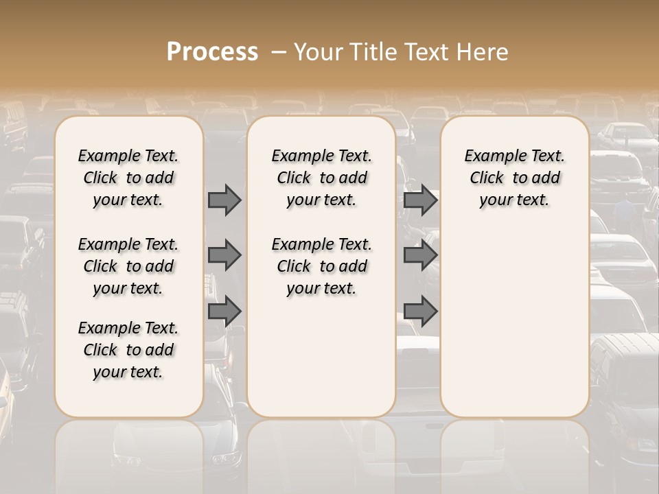 A Sea Of Cars.. All Copyright Material Removed PowerPoint Template