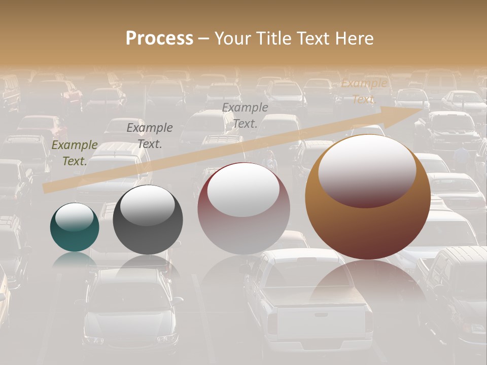 A Sea Of Cars.. All Copyright Material Removed PowerPoint Template