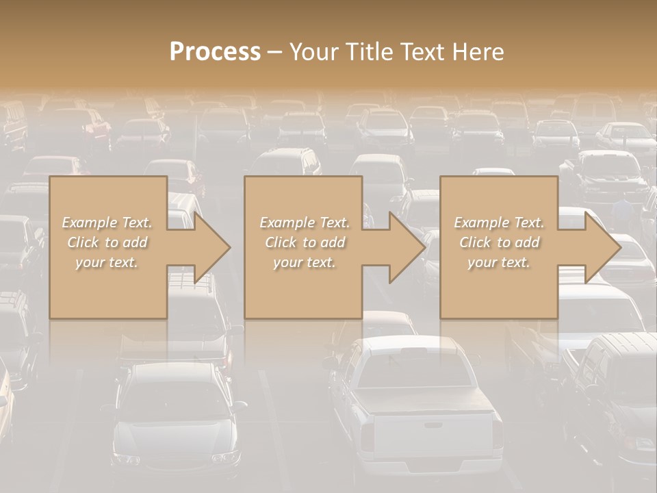 A Sea Of Cars.. All Copyright Material Removed PowerPoint Template