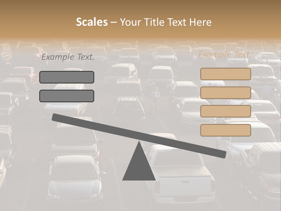 A Sea Of Cars.. All Copyright Material Removed PowerPoint Template