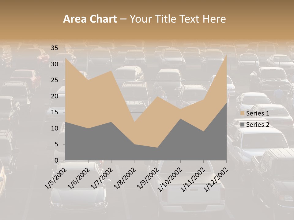 A Sea Of Cars.. All Copyright Material Removed PowerPoint Template