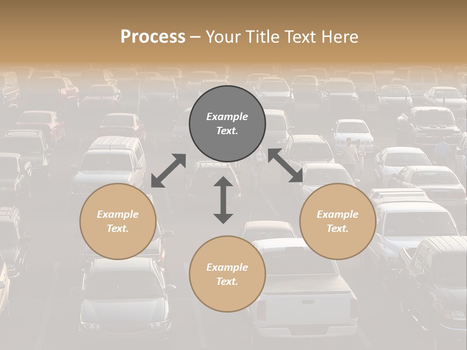 A Sea Of Cars.. All Copyright Material Removed PowerPoint Template