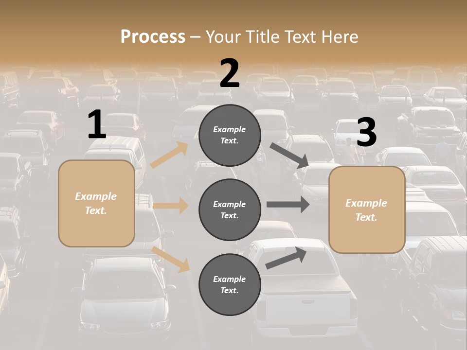 A Sea Of Cars.. All Copyright Material Removed PowerPoint Template