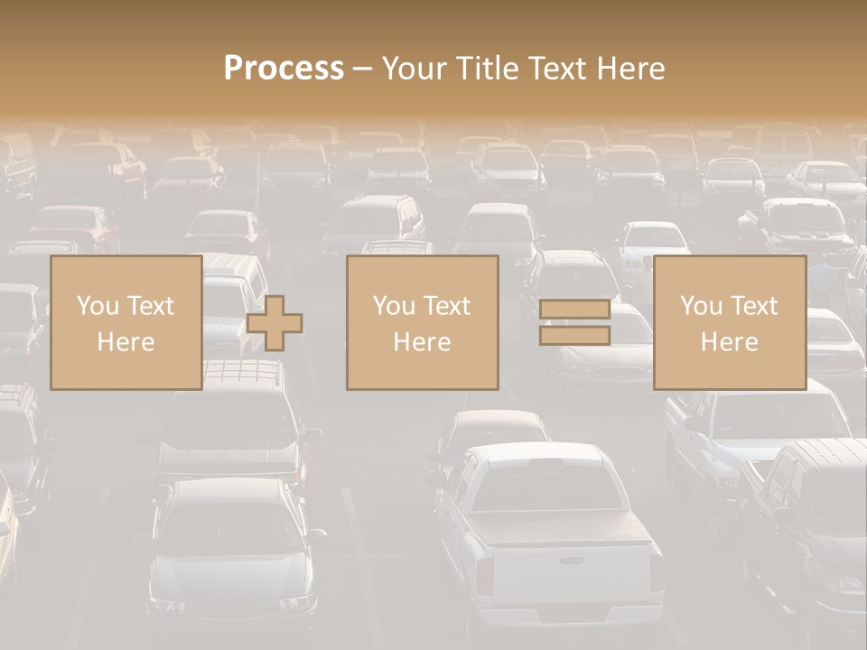 A Sea Of Cars.. All Copyright Material Removed PowerPoint Template