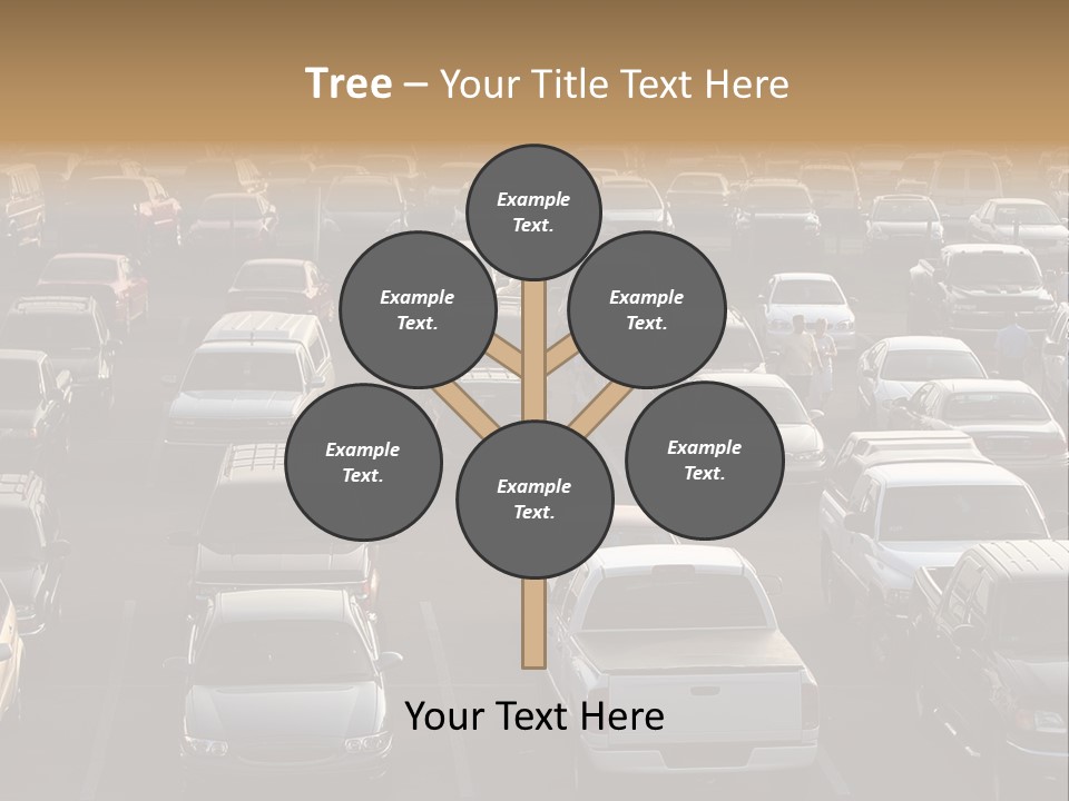 A Sea Of Cars.. All Copyright Material Removed PowerPoint Template